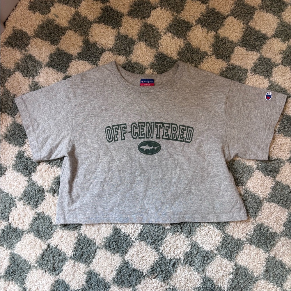 Dogfish Head Brewing cropped Champion brand graphic tee, size medium